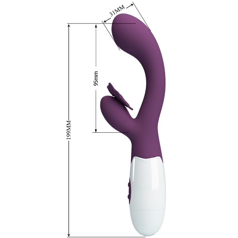 PRETTY LOVE - BUTTERFLY KISS RABBIT VIBRATOR & G-PUNKT STIMULATOR LILA