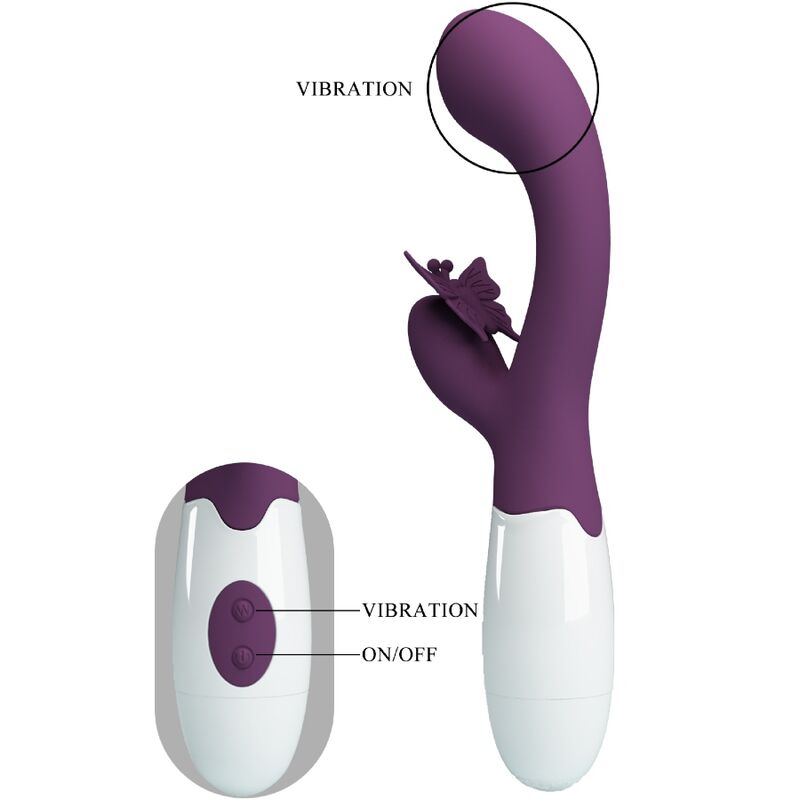 PRETTY LOVE - BUTTERFLY KISS RABBIT VIBRATOR & G-PUNKT STIMULATOR LILA