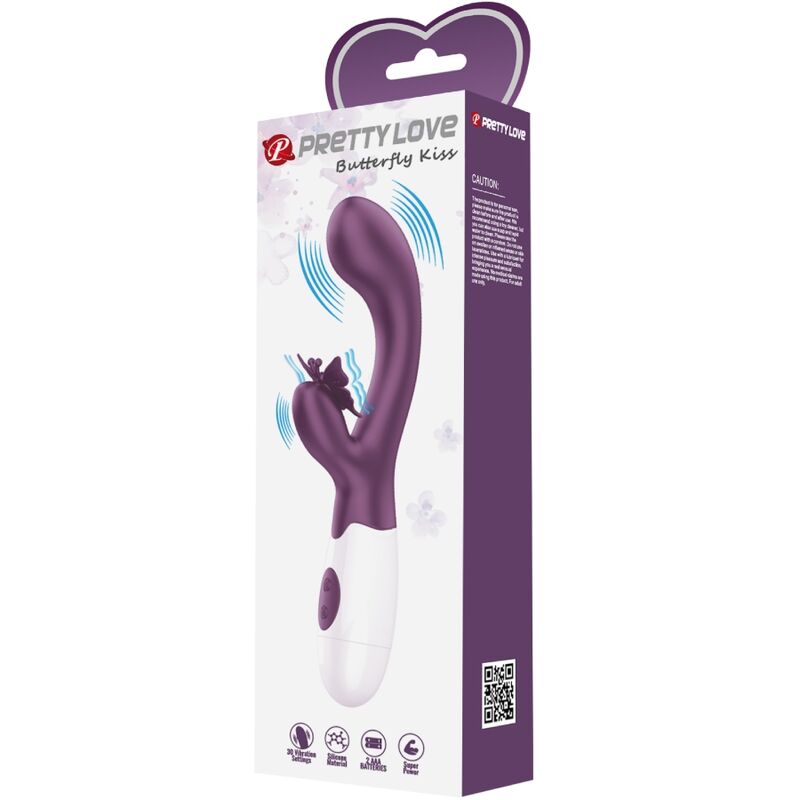 PRETTY LOVE - BUTTERFLY KISS RABBIT VIBRATOR & G-PUNKT STIMULATOR LILA