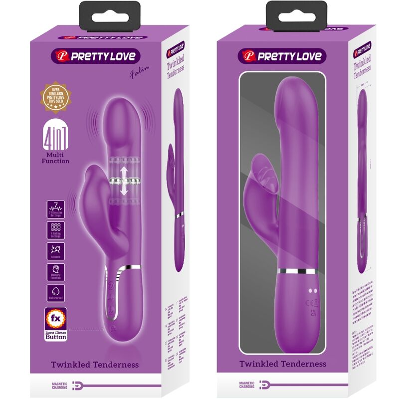 Entdecken Sie den PRETTY LOVE 4 in 1 Multifunktionsvibrator & Stimulator in einem verführerischen Lila! Dieses vielseitige Spielzeug vereint gleich vier aufregende Funktionen in einem eleganten Design. Ob für solo Momente oder als aufregendes Paarspielzeug – dieser Vibrator wird Ihre Sinne verwöhnen und für unvergessliche Höhepunkte sorgen. Lassen Sie sich von der kraftvollen Vibration und den verschiedenen Stimulationsmöglichkeiten begeistern. Gönnen Sie sich das Vergnügen, das Sie verdienen!