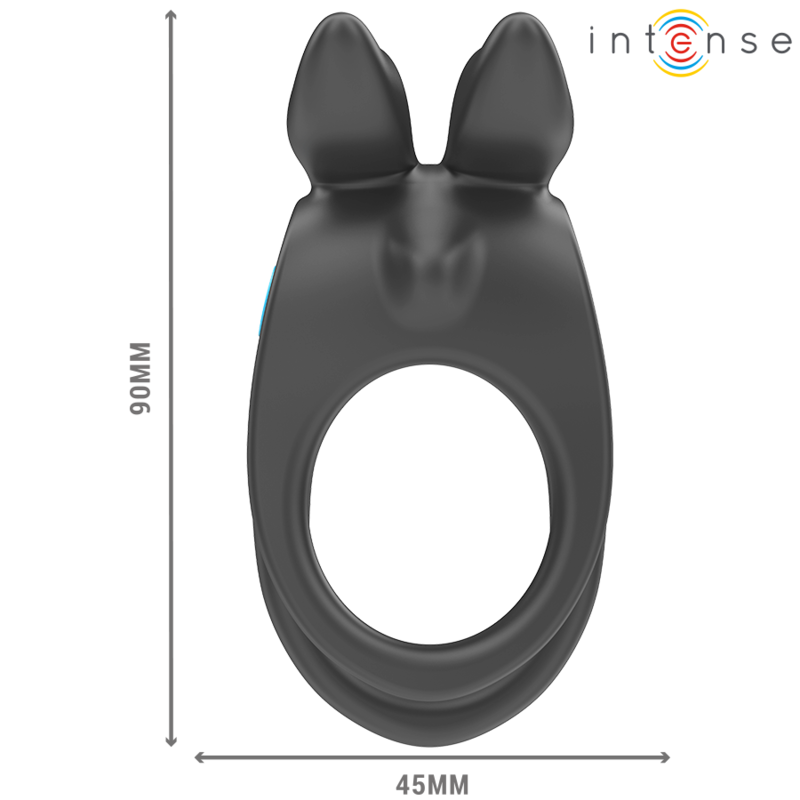 INTENSE - SAM VIBRATOR DOPPEL-PENISRING 10 VIBRATIONSSTUFEN SCHWARZ