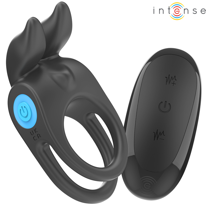 INTENSE - SAM VIBRATOR DOPPEL-PENISRING 10 VIBRATIONSSTUFEN SCHWARZ