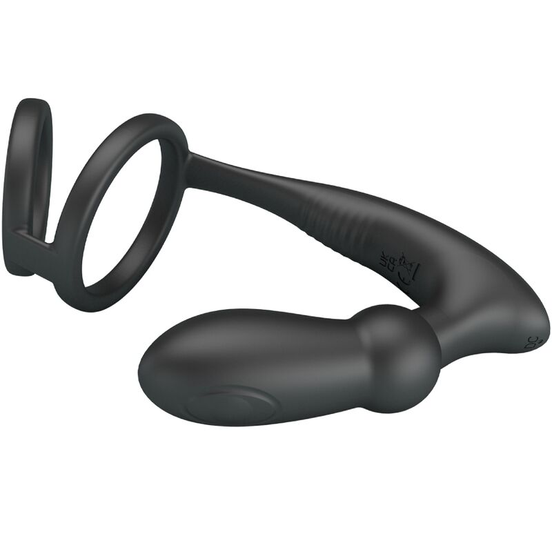 PRETTY LOVE - EMONI Penisring + Analplug 12 Vibrationen Schwarz