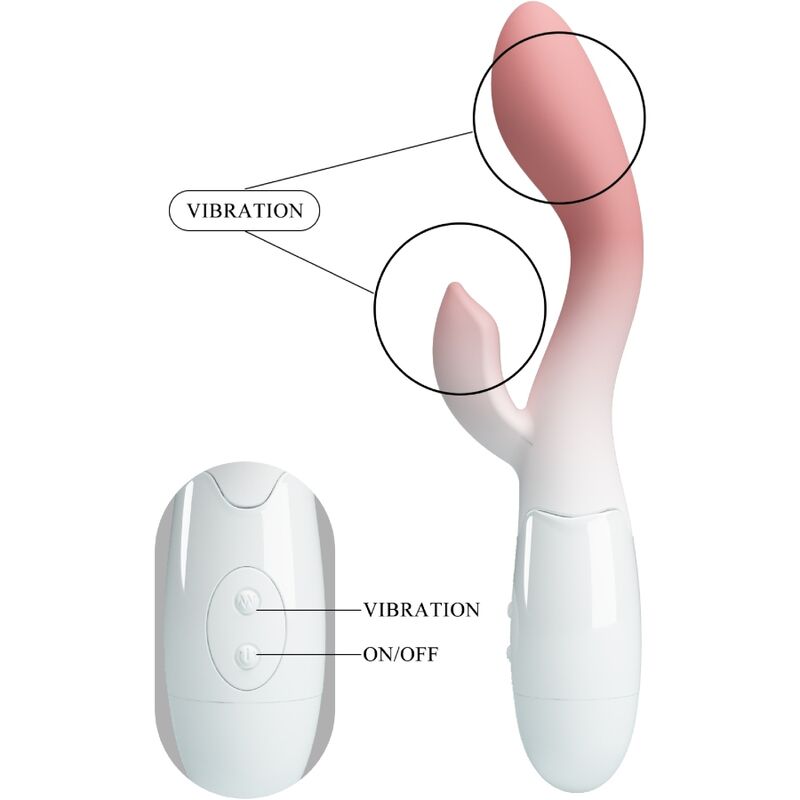 PRETTY LOVE - BRIGHTY G-SPOT VIBRATOR + Klitorisstimulator 30 Vibrationen Rosa