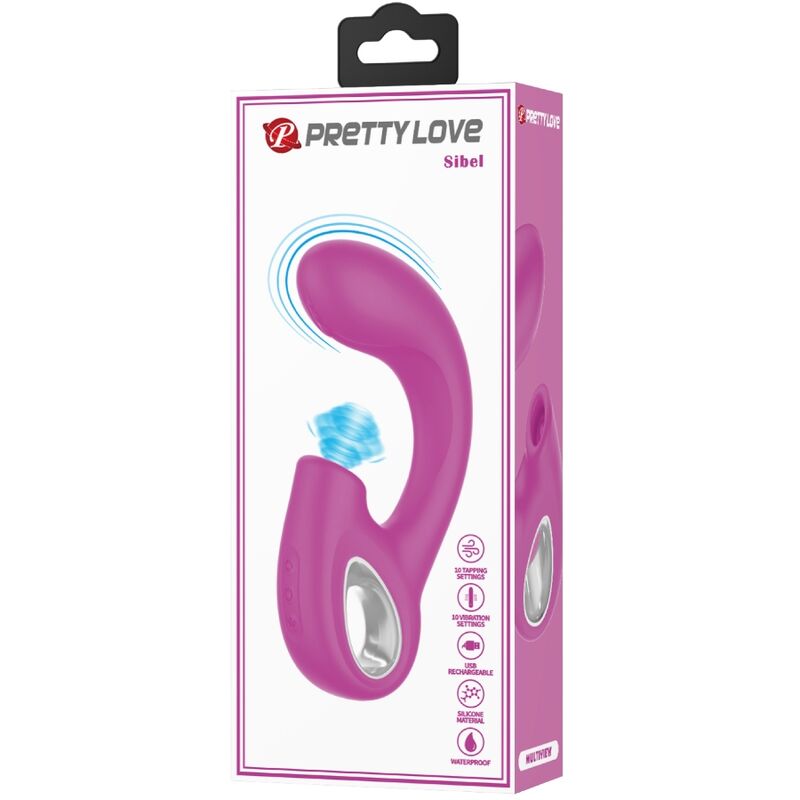 PRETTY LOVE - SIBEL SIBEL G-Punkt-Vibrator + Klitorisstimulator 10 Vibrationen Lila