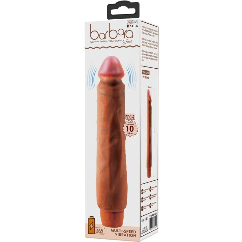 BAILE - JACK realistischer Vibrator 26 cm Mulatte