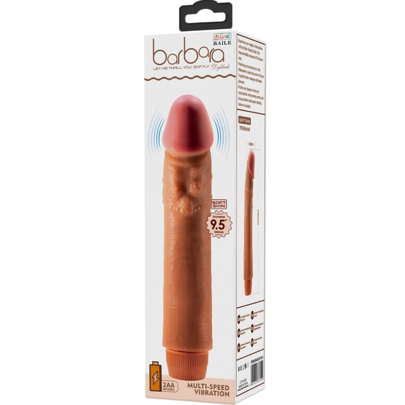 BAILE - DYBBUK realistischer Vibrator 24 cm Mulatte