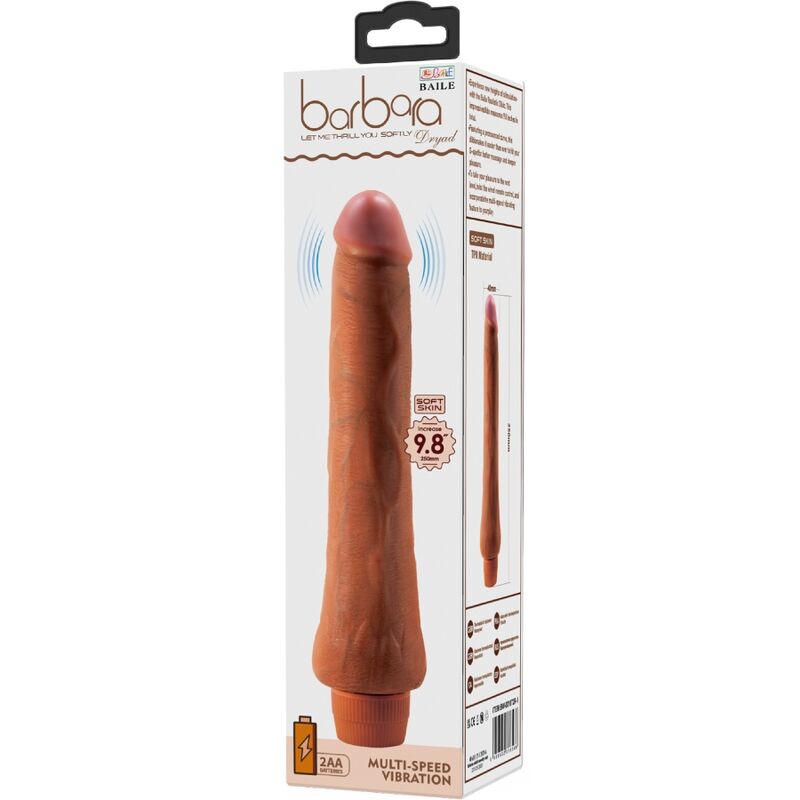 BAILE - DRYAD realistischer Vibrator 25 cm Mulatte