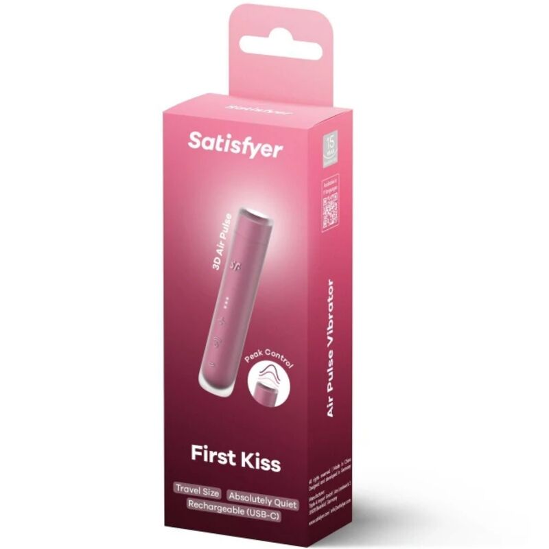 SATISFYER - FIRST KISS WAVE Klitorisstimulator Granat