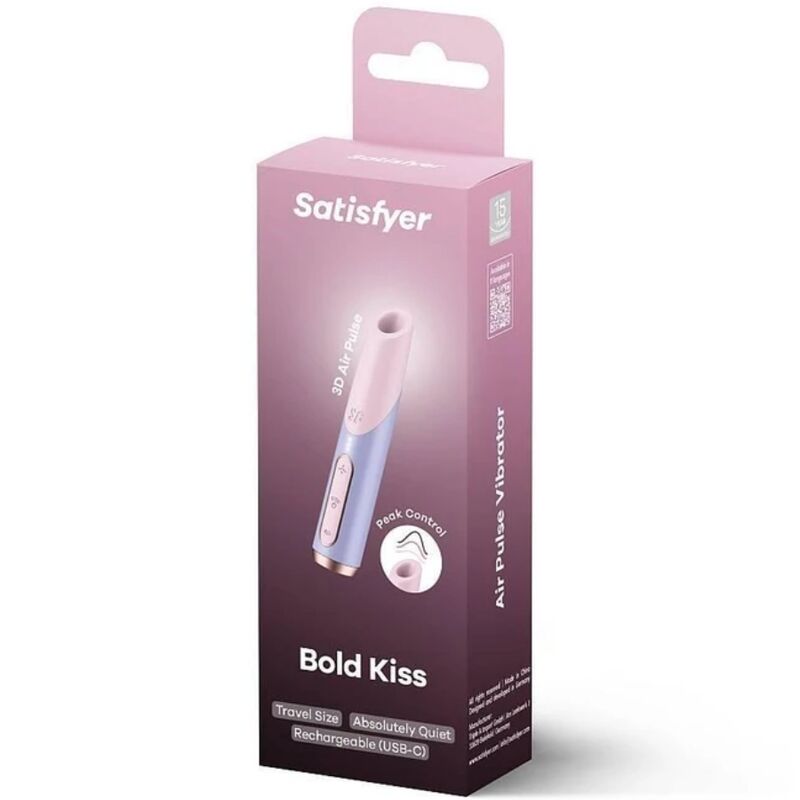 SATISFYER - BOLD KISS WAVE Klitorisstimulator Rosa / Violett