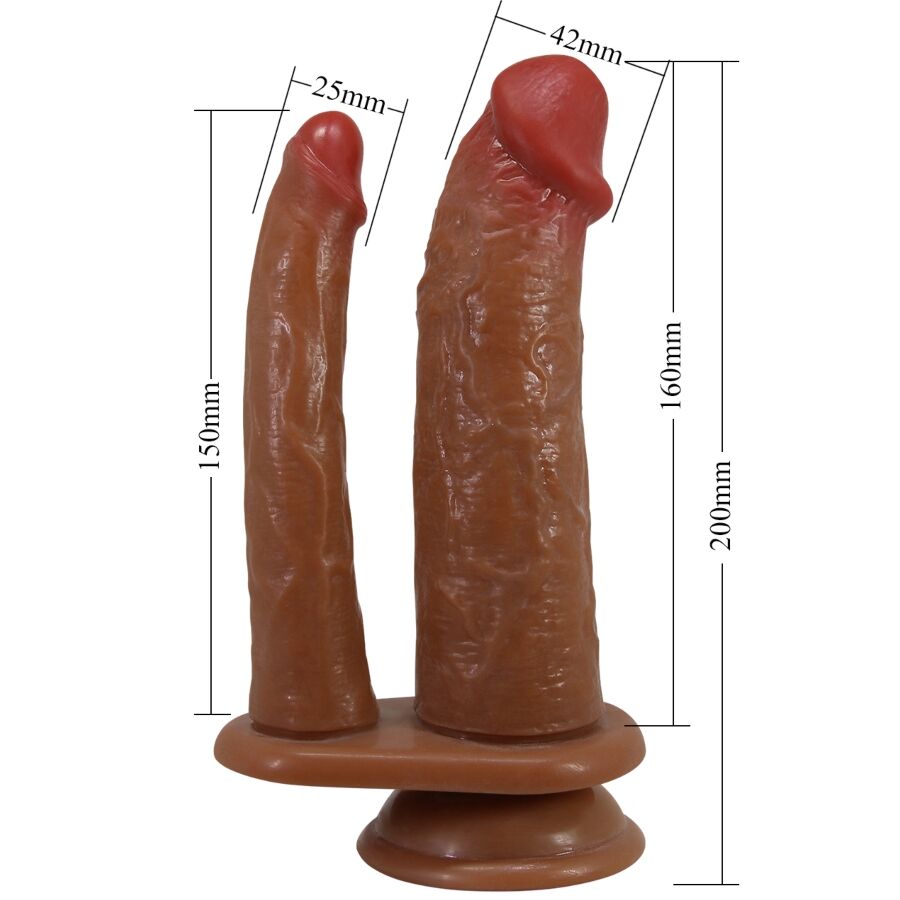 PRETTY LOVE - GORAN DOPPELDILDO REALISTISCH NATÜRLICH MULATO