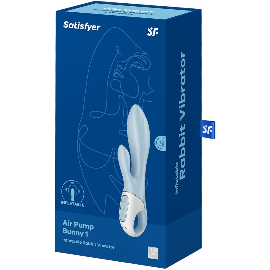 SATISFYER - AIR PUMP BUNNY 1 Aufblasbarer Kaninchenvibrator Blau