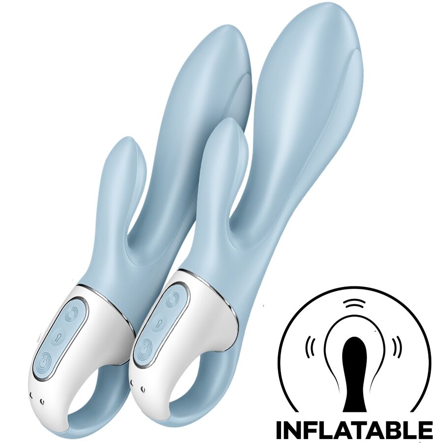 SATISFYER - AIR PUMP BUNNY 1 Aufblasbarer Kaninchenvibrator Blau