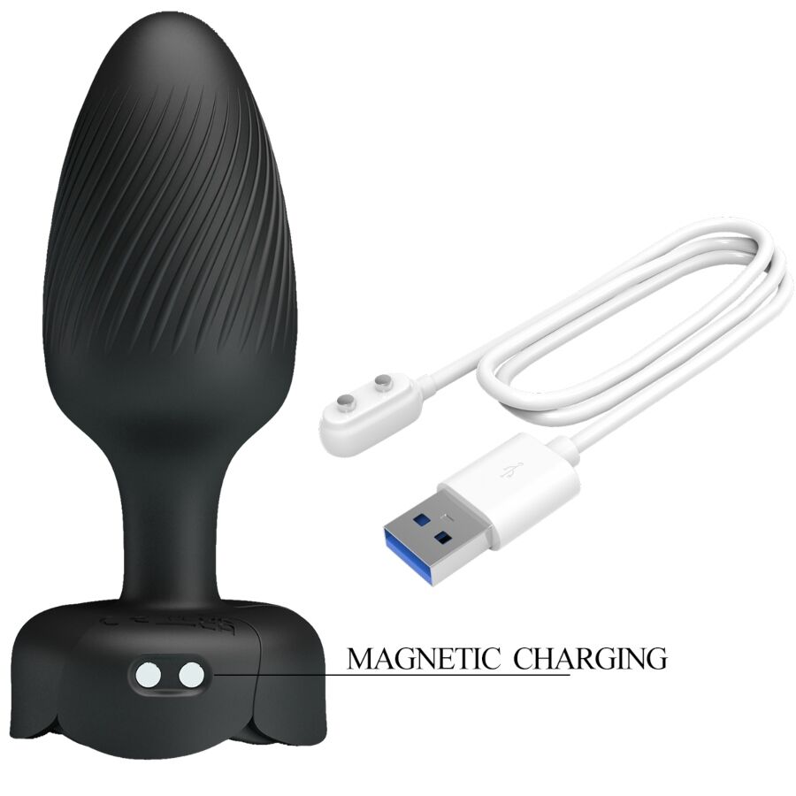 PRETTY LOVE - OSBORN Analplug mit LED-Licht Schwarz 9,8 cm