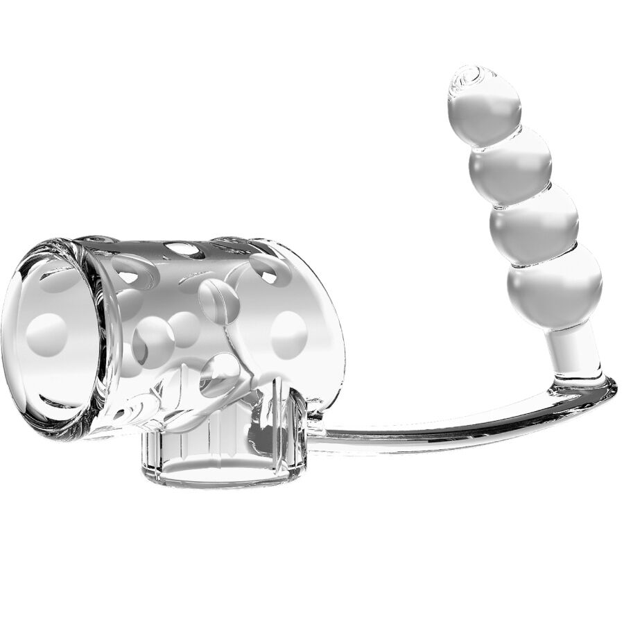 PRETTY LOVE - Penishülle mit Analplug Transparent