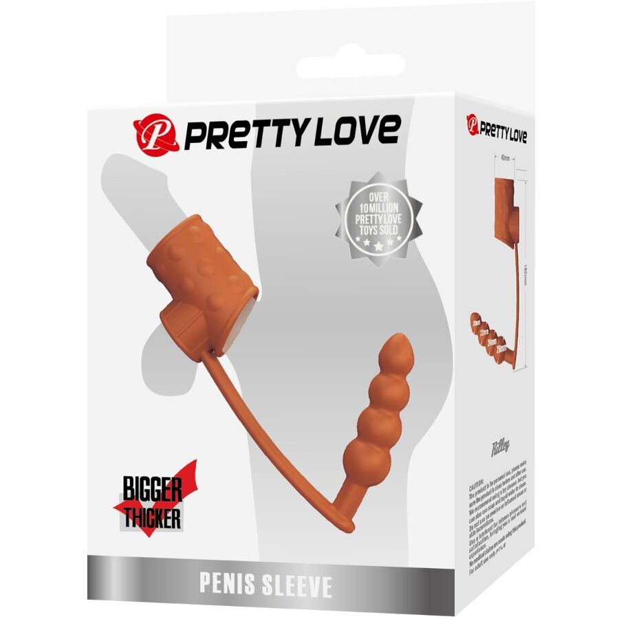 PRETTY LOVE - Penishülle mit Analplug Natur