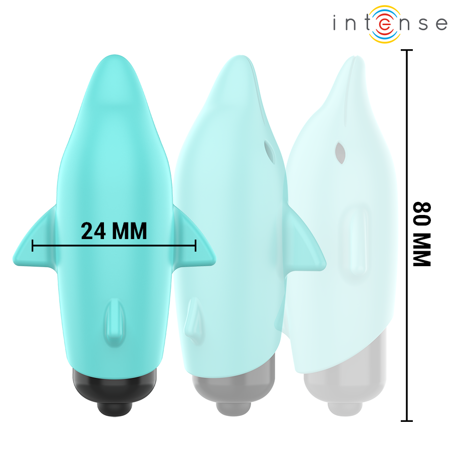 INTENSE - ECHO Vibrations-Bullet Delphin Blau 8 x 4,7 cm