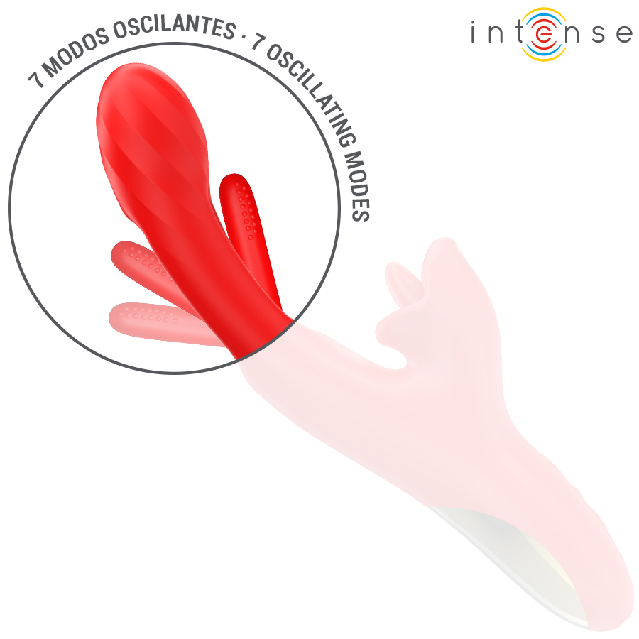 INTENSE - JESSICA Multifunktionsvibrator Klitorisstimulation 24,8 cm Rot