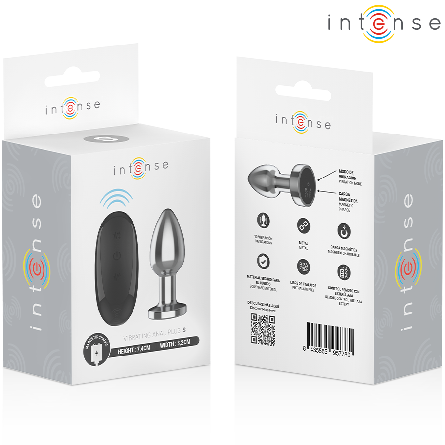 INTENSE - ANAL PLUG 10 VIBRATIONEN METALL MIT FERNBEDIENUNG