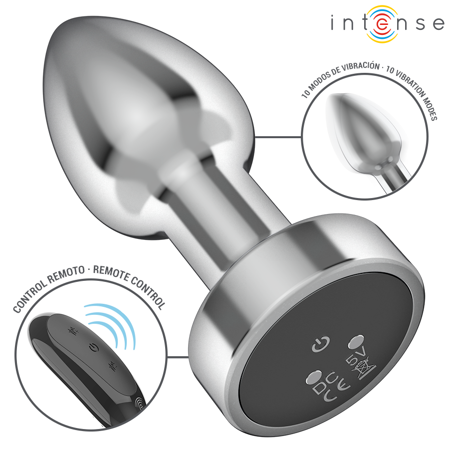 INTENSE - ANAL PLUG 10 VIBRATIONEN METALL MIT FERNBEDIENUNG