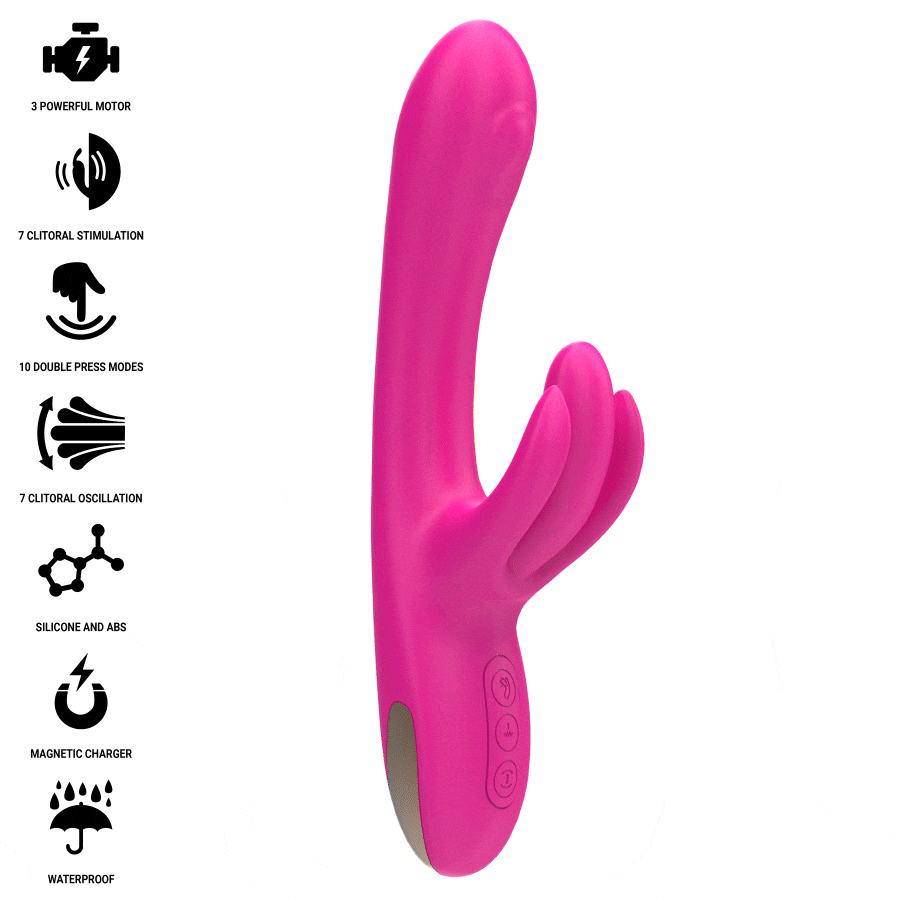 INTENSE - BRITNEY Multifunktions-Rabbit-Vibrator 23 cm Rosa