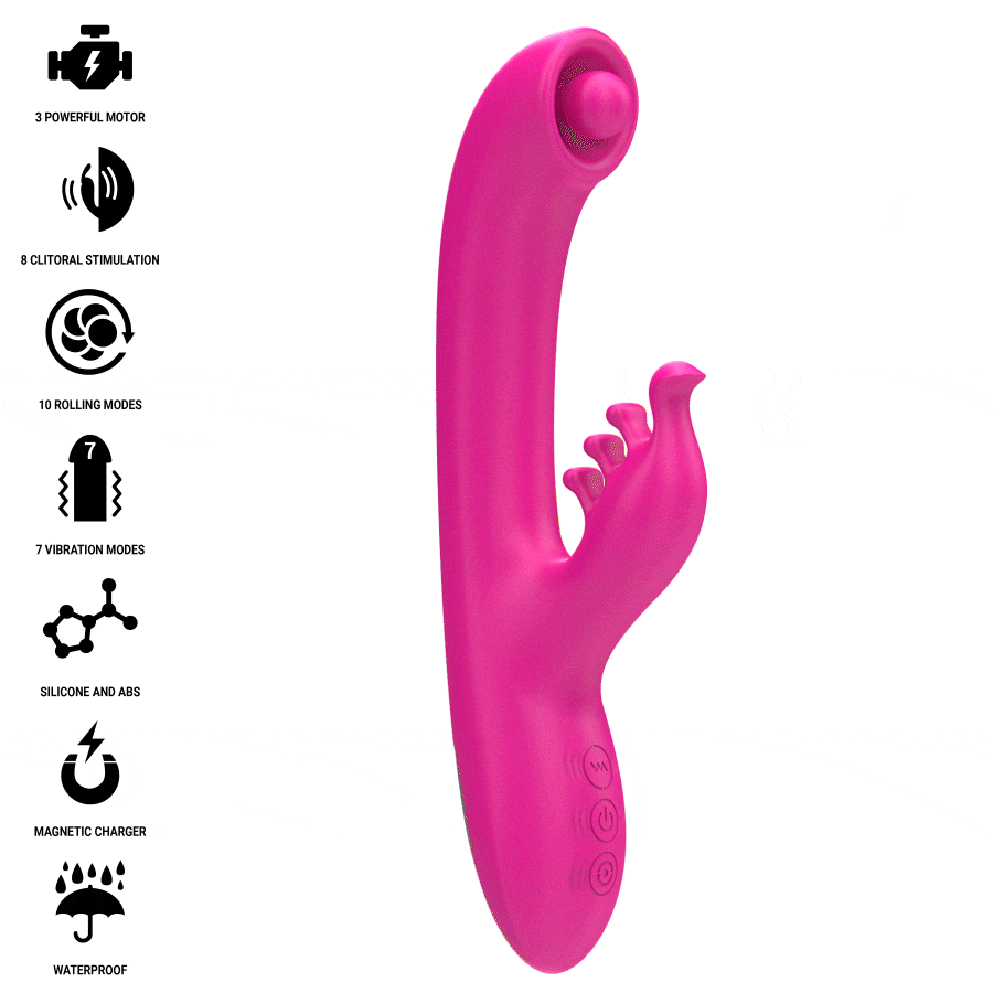 INTENSE - CHRISTINA Multifunktions-Rabbit-Vibrator 22,5 cm Rosa