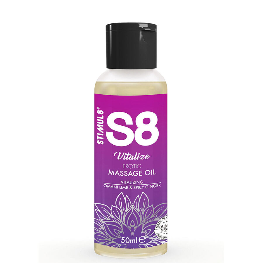 STIMUL8 - S8 Vitalisierendes erotisches Massageöl Limette 50 ml