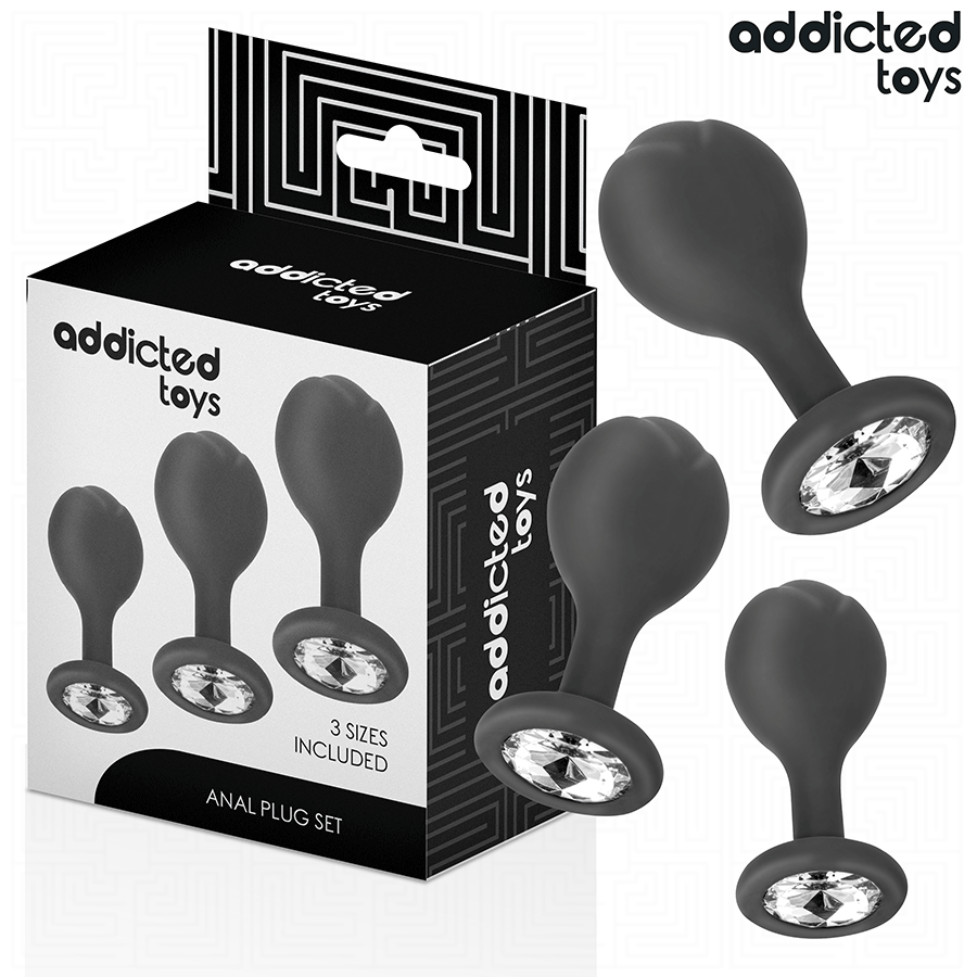 ADDICTED TOYS - 3er-Set Analplug mit Juwel