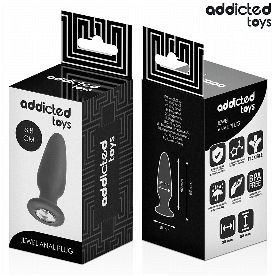 ADDICTED TOYS - Analplug mit Juwel Größe S 8,8 cm