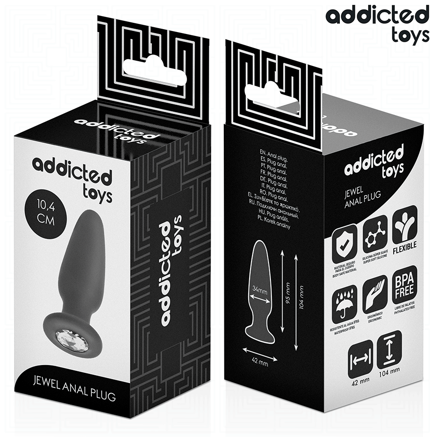 ADDICTED TOYS - Analplug mit Juwel Größe M 10,4 cm