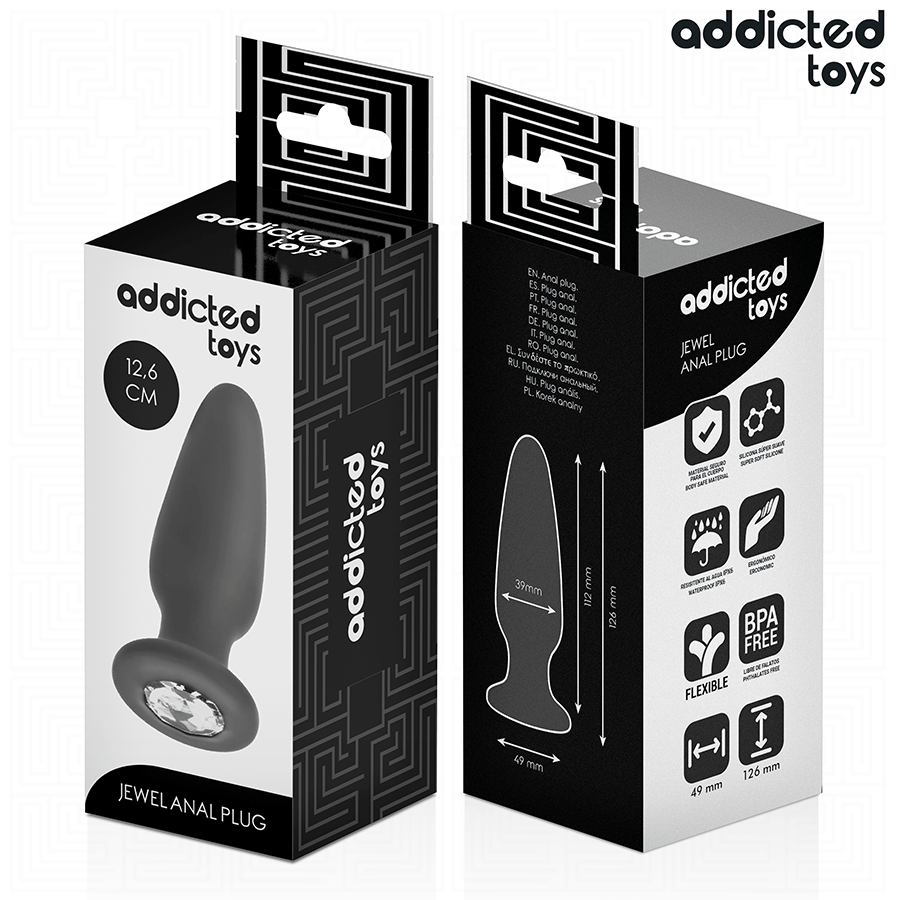 ADDICTED TOYS - Analplug mit Juwel Größe L 12,6 cm