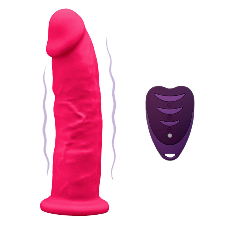 SILEXD - REALISTISCHER PENIS MODELL 2 ROSA + FERNBEDIENUNG 17 CM