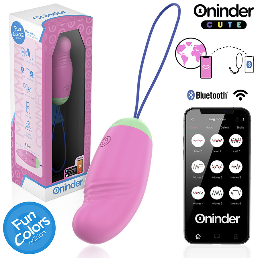 ONINDER CUTE - LIEBE UND VERGNÜGEN: 360° Vibrations- und Rotations-Silikon-Ei – Kostenlose weltweite App