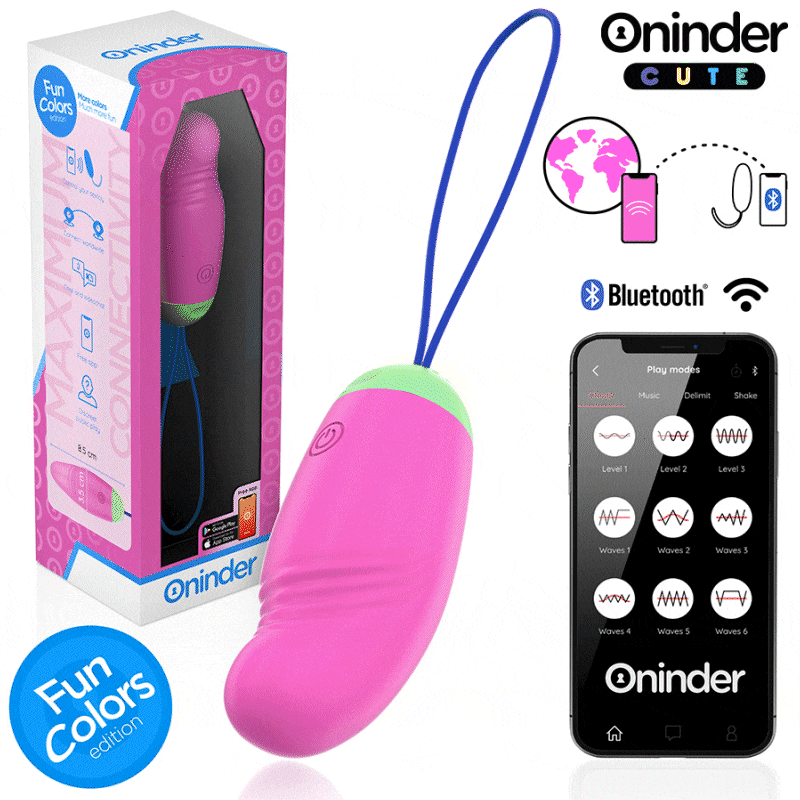 ONINDER CUTE - LIEBE UND VERGNÜGEN: 360° Vibrations- und Rotations-Silikon-Ei – Kostenlose weltweite App