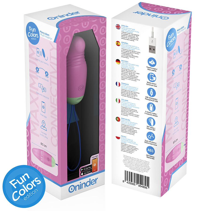 ONINDER CUTE - LIEBE UND VERGNÜGEN: 360° Vibrations- und Rotations-Silikon-Ei – Kostenlose weltweite App