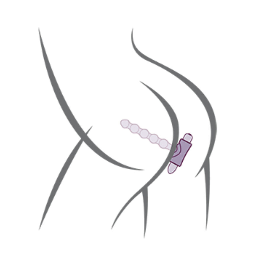 ROCKS-OFF - PETITE SENSATIONS PEARLS Analplug Vibrator Schwarz