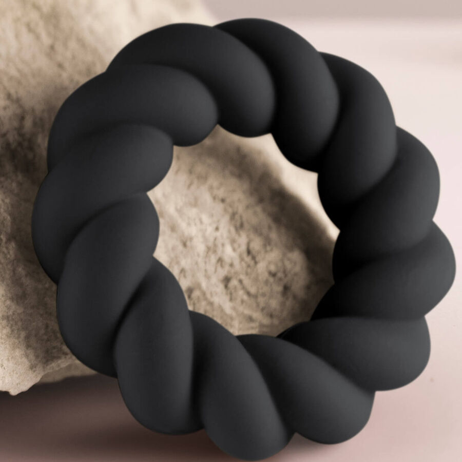 ROCKS-OFF - TWIST Schwarz Silikon-Masturbatorring
