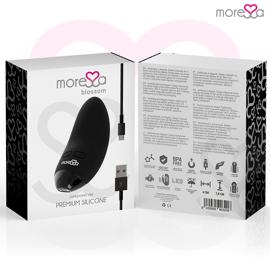 MORESSA - BLOSSOM Schwarzer Vibrator