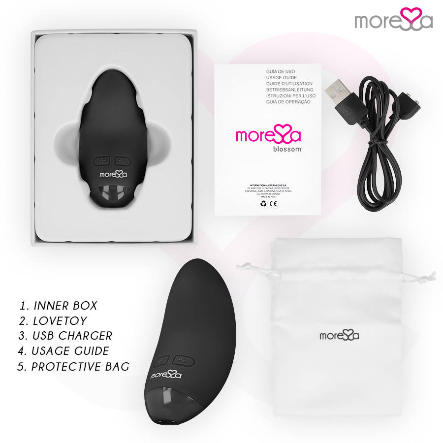 MORESSA - BLOSSOM Schwarzer Vibrator