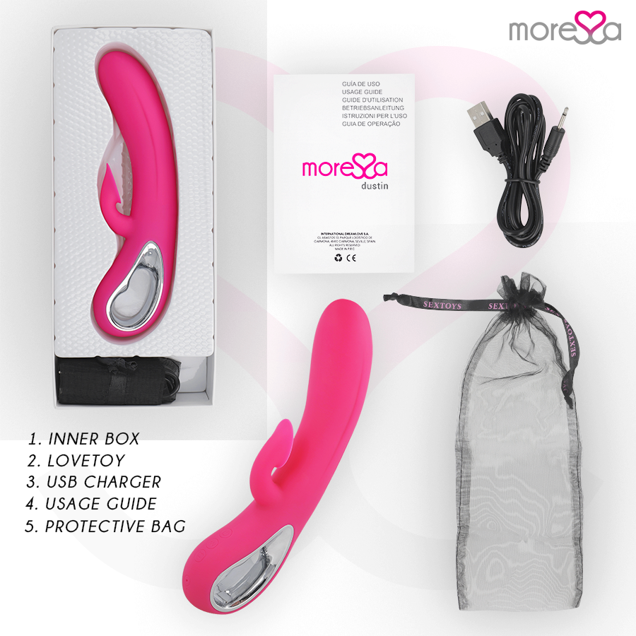 MORESSA - DUSTIN Klitorissauger mit kraftvoller Vibration, Premium-Silikon, wiederaufladbar