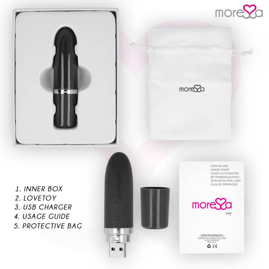 MORESSA - IVY VIBRATOR KLITORISSTIMULATOR REISE SCHWARZ