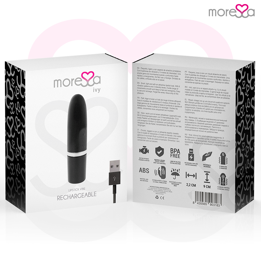 MORESSA - IVY VIBRATOR KLITORISSTIMULATOR REISE SCHWARZ