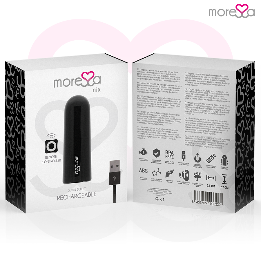 MORESSA - NIX VIBRATOR MIT FERNBEDIENUNG SCHWARZ