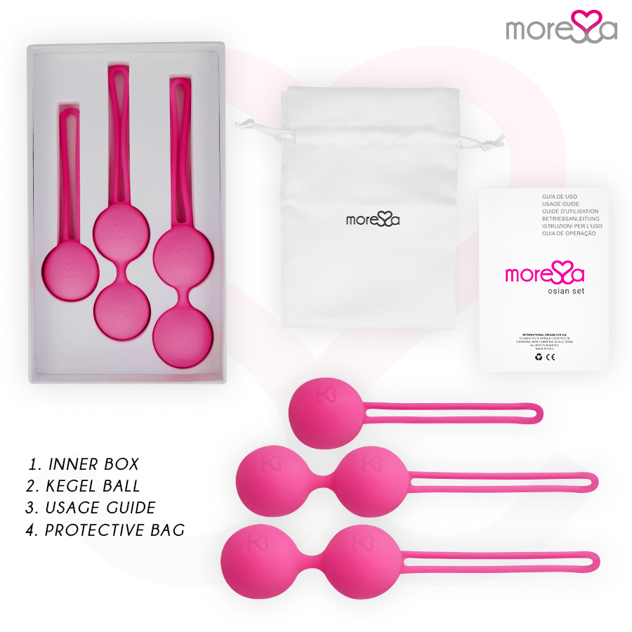 MORESSA - OSIAN SET PREMIUM SILIKON ROSA (Osian One - 51 g | Osian Two - 101 g | Osian Three - 85 g)