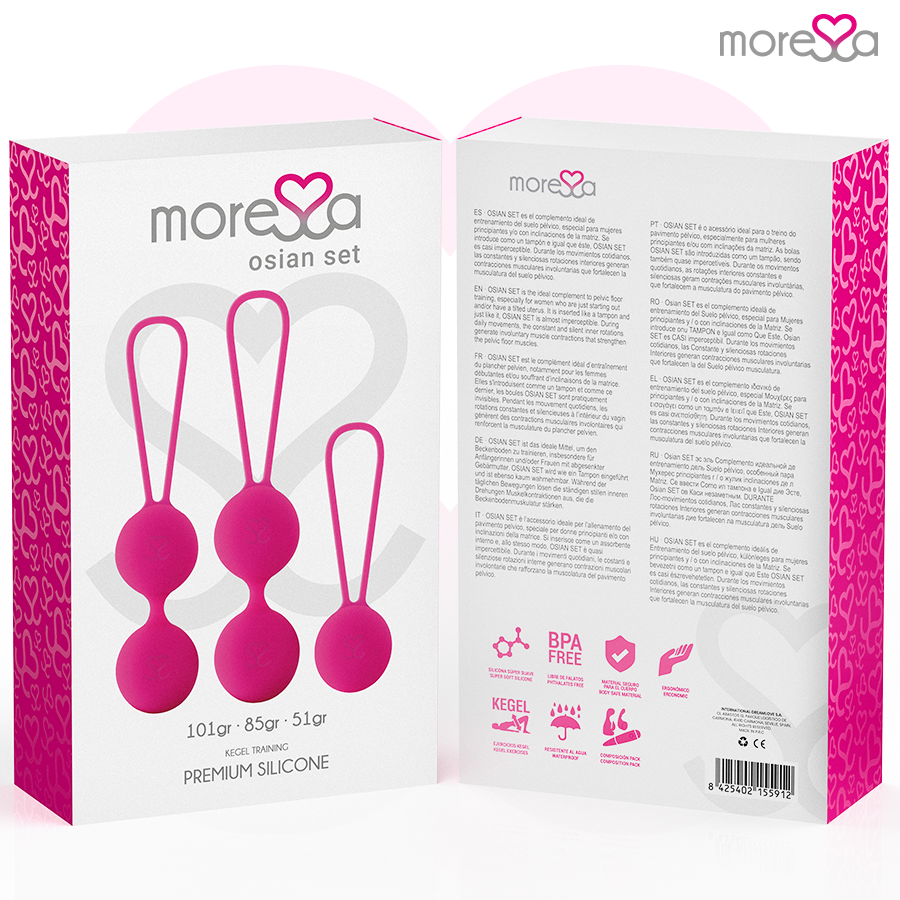 MORESSA - OSIAN SET PREMIUM SILIKON ROSA (Osian One - 51 g | Osian Two - 101 g | Osian Three - 85 g)