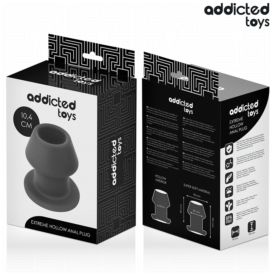 ADDICTED TOYS - EXTREM HOHLER ANALPLUG GRÖSSE L 10,4 CM