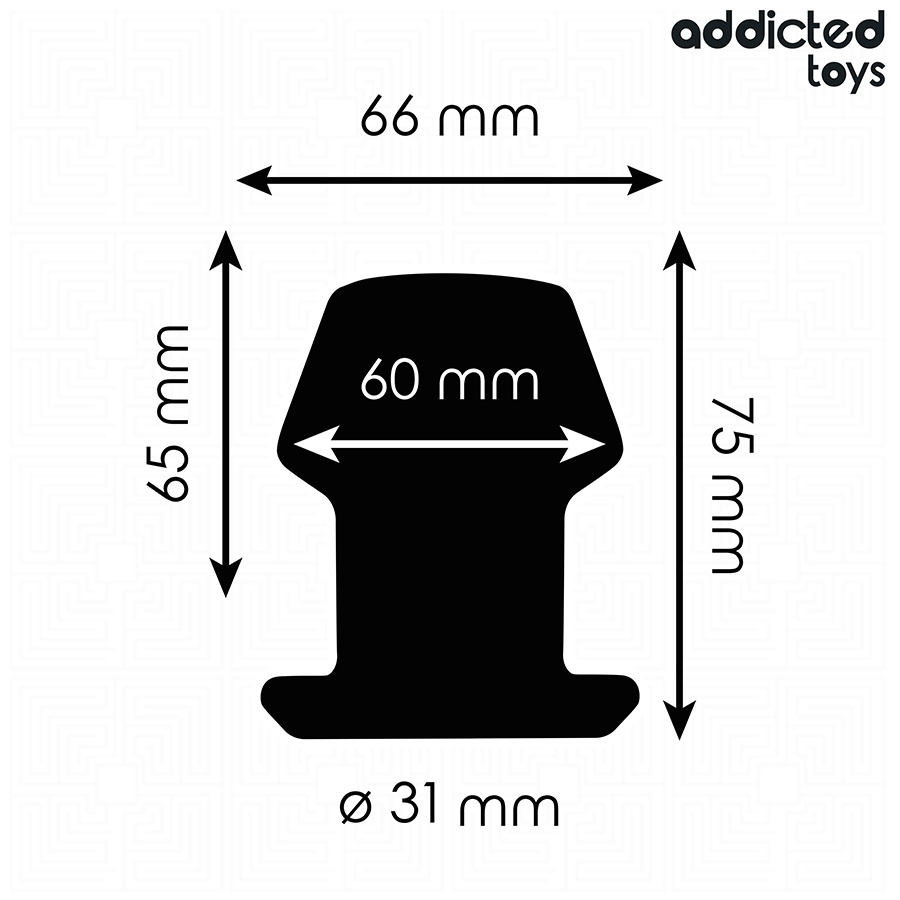 ADDICTED TOYS - EXTREM HOHLER ANALPLUG GRÖSSE S 7,5 CM