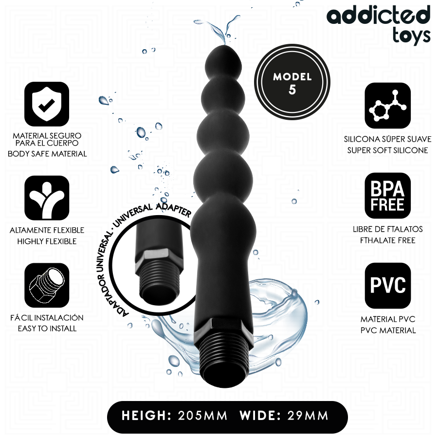ADDICTED TOYS - Analreiniger mit Universaladapter Modell 5