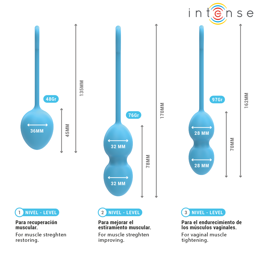 INTENSE - CHARLI KEGELBALL-SET BLAU