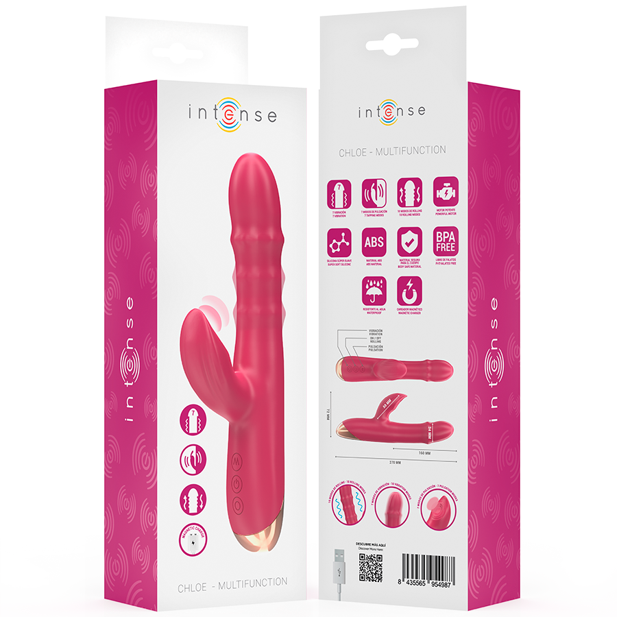 INTENSE - CHLOE Multifunktionsvibrator 3 in 1 Rot